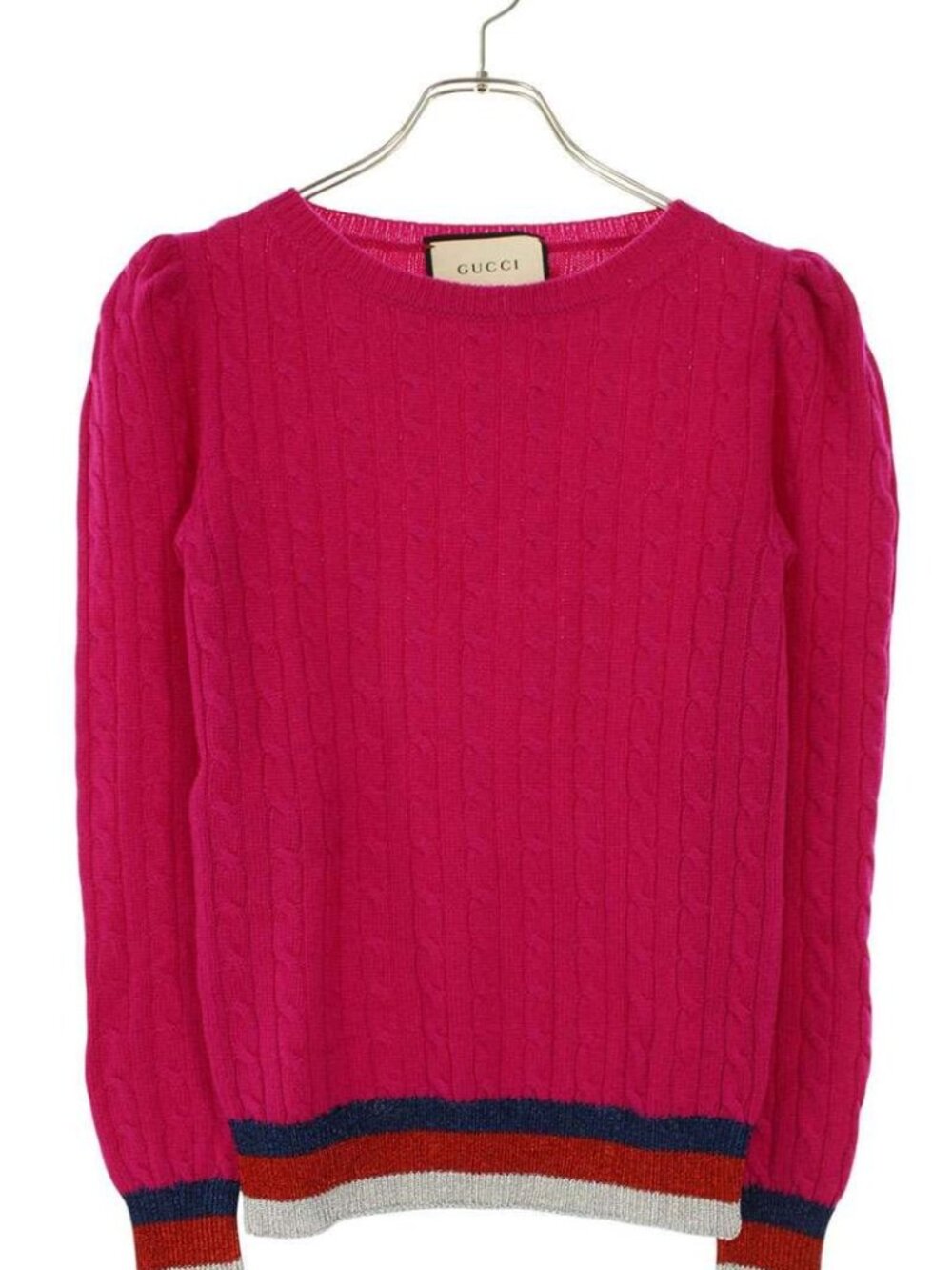 Gucci Cable Sleeve Sherry Line Cashmere Knit XS Sweater
